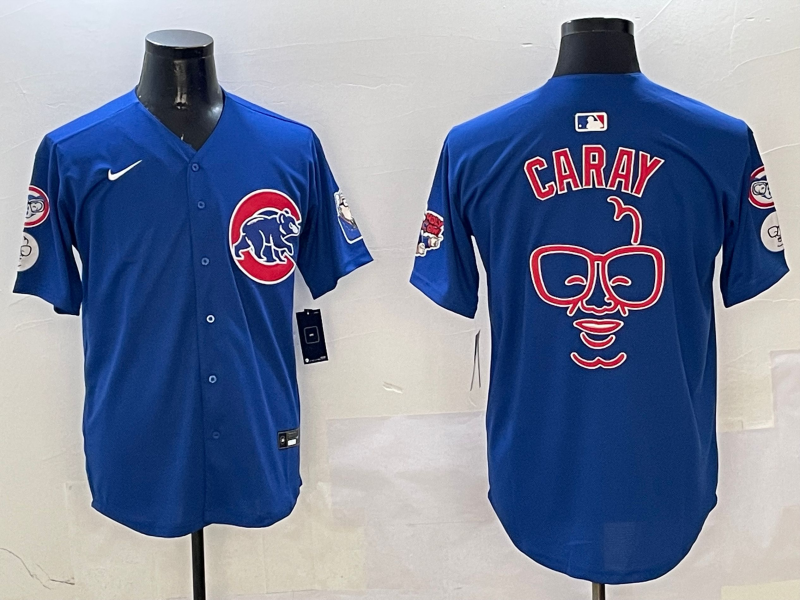 Men 2026 Chicago Cubs Caray blue Game Nike MLB Jersey 0809001->los angeles dodgers->MLB Jersey
